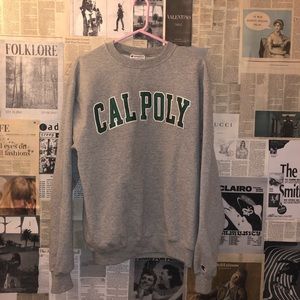 grey cal poly crewneck